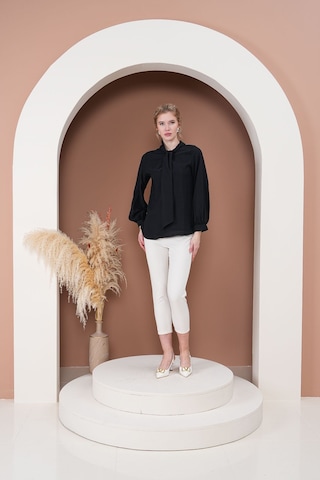 Elegance Bağlamalı Bluz Siyah