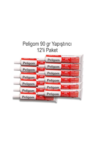 Pelikan Peligom Kuvvetli Sıvı Yapıştırıcı 90 Gr - Metal Tüp 12 Li Paket