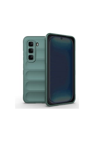 Xemu İnfinix Hot 50 4g Kılıf Esnek Tpu Oyuklu Arka Yüzey Tasarımlı Etnik Silikon Siyah