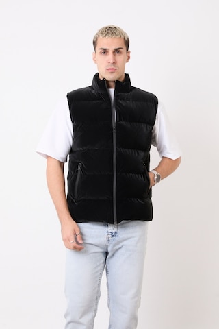 Blayn Jeans Erkek Gri Şişme Yelek Hafif, Dik Yaka, Günlük Kullanım Siyah