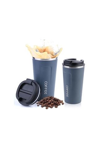 Paslanmaz Çelik 380 Ml Vakumlu Kapaklı Termos Kupa K0