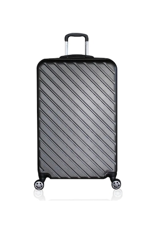 Abs Kullanışlı Renkli Büyük Boy Valiz Gri