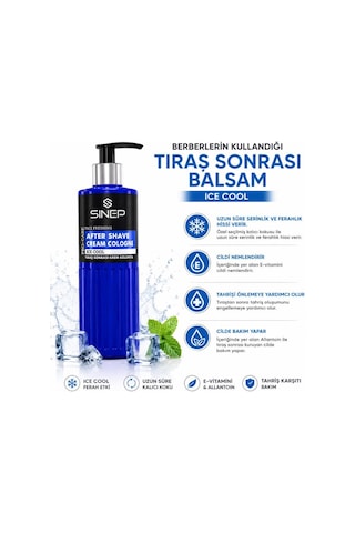 Sinep Tıraş Sonrası Nemlendiren Tahrişe Karşı Krem Kolonya, Balsam 400 Ml- Ice Cool
