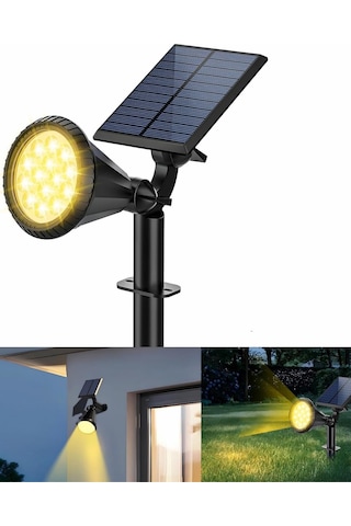 Forlife Gün Işığı18 Led Spot Güneş Enerjili Bahçe Aydınlatma Lambası, Fotoselli, Spike Aplik, 18w Su Sku: Smg8690010012135 Açık Lacivert