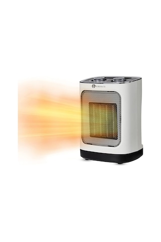 Puremate Seramik Fanlı Isıtıcı, 2 Isıtma Ayarlı 1800w Taşınabilir Elektrikli Isıtıcı
