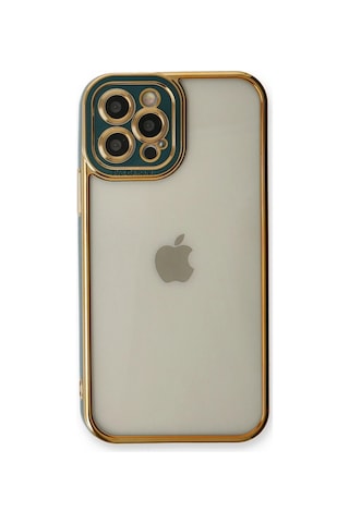 Cosmotex Newface Apple iPhone Uyumlu 12 Pro Max Kılıf Liva Lens Silikon - Yeşil