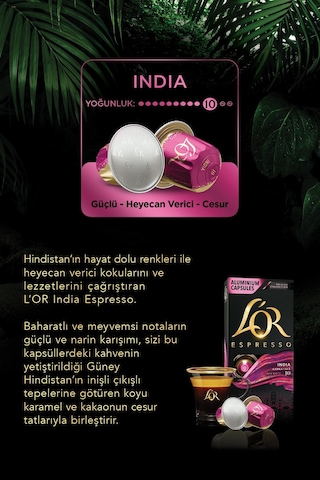L'or Espresso Origin India Nespresso Uyumlu Alüminyum Kapsül Kahve 3 x 10'lu