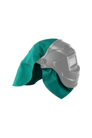 2-piece Kaynak Kask Kapak Ve Kask Önlük Seti, Kaynak Aksesuarları Ile Blue