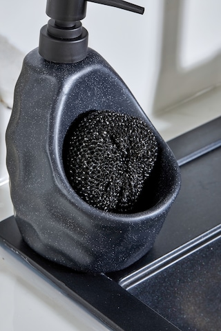 Cooker 180 Ml Seramik Süngerlikli Sıvı Sabunluk Ckr3558 Siyah