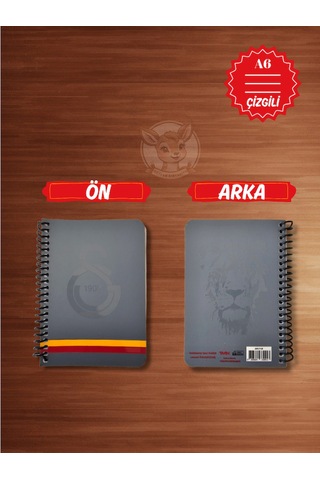 Gs Galatasaray Taraftar Not Defteri 72 Yaprak Çizgili Ödev Defteri Gri
