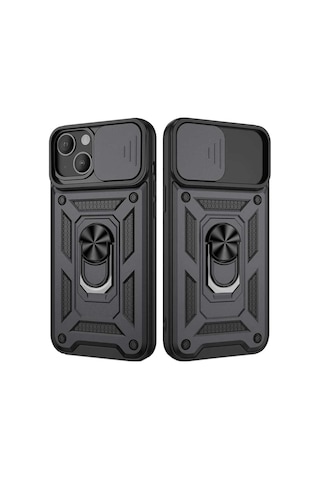 Apple Uyumlu iPhone 13 Kızaklı Kamera Korumalı Tank Kılıf
