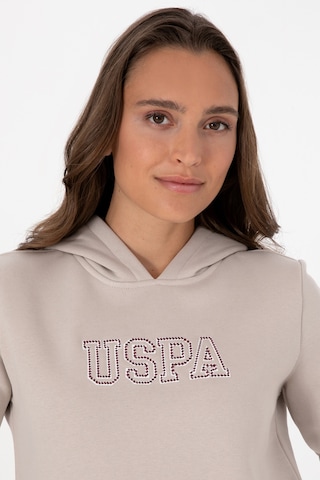 U.S. Polo Assn. Kadın Taş Şardonlu Kapüşonlu Basic Sweatshirt 50313566-VR049