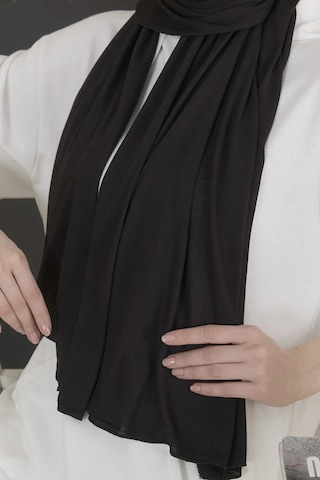 Penye Şal Tesettür Giyim, %100 Pamuk, Hafif, Rahat, Şık, Yüksek Kalite, Shawl, Scarf, Hijab, Shawl Siyah