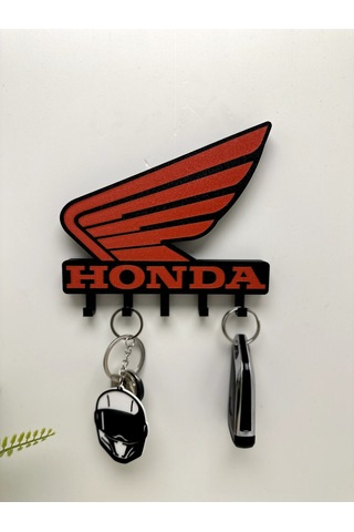 3d Baskı Dekoratif Honda Model Motorcu Anahtar Askılığı Siyah