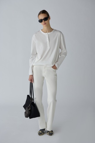 Suud Collection Ekru Effortless Straight Jean