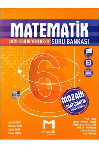 Mozaik 6. Sınıf Matematik Soru Bankası Ayraç Hediye 2025-26 Güncel Müfredat