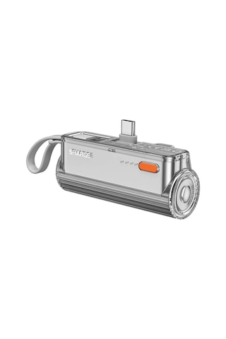 Sharge Flow Mini - Kompakt Ve Hızlı Taşınabilir Powerbank - Gümüş