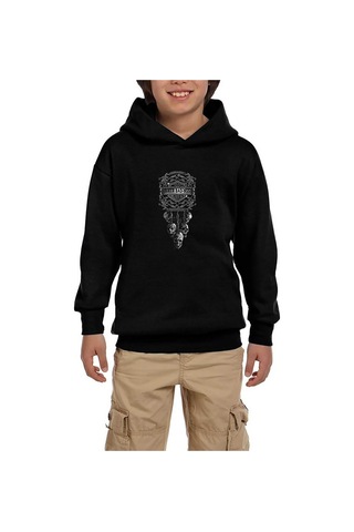Zepplin Giyim Motorcycle Club Skull Siyah Çocuk Kapşonlu Sweatshirt