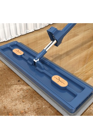 Sones 42cm Eller Serbest Ev Düz Paspas Mutfak Temizleme Tembel Zemin Temizleyici, Stil: Beyaz + 4 Mendil