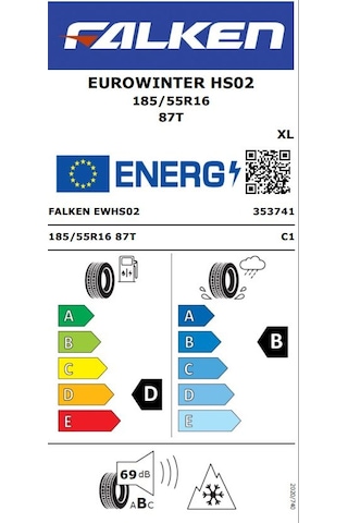 Falken Eurowınter Hs02 185/55r16 87t Xl Kış Lastiği 2025