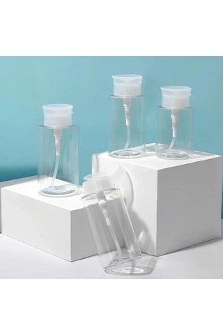 Aseton Şişesi Şeffaf Renkboş Çok Amaçlı Kullanım Cleaner Cleanser Vb Ürünler İçin Pratik Şişe
