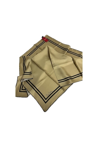 Pierre Cardin Twill İpek Eşarp 05077 - 90 X 90 / Gold Gold