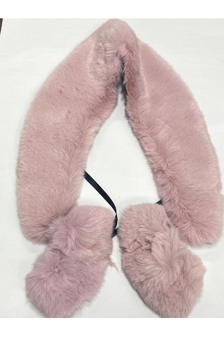 Kürk Yaka Ve Manşet Takım / Yumoş Kürk Pudra Pudra