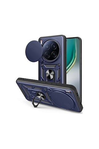 Tecno Camon 40 Premier 5g Kılıf Magnetik Standlı Sürgülü Kamera Korumalı Tpu Tank Kapak