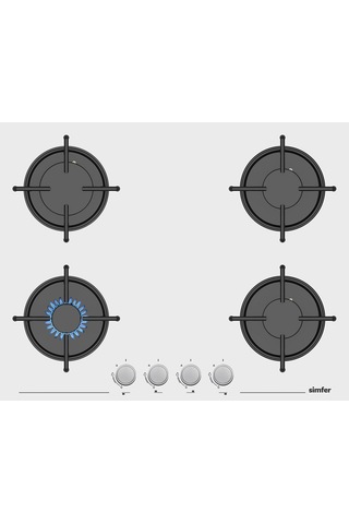 Simfer SB8245 - T3654 - SD8739 Steam Master Beyaz 3'lü Ankastre Set