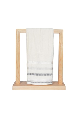 Vos Versa Bursa Varak Serisi 50x90cm %100 Pamuk 4lü Yüz Havlusu Beyaz Vvhm0026-383 - Beyaz
