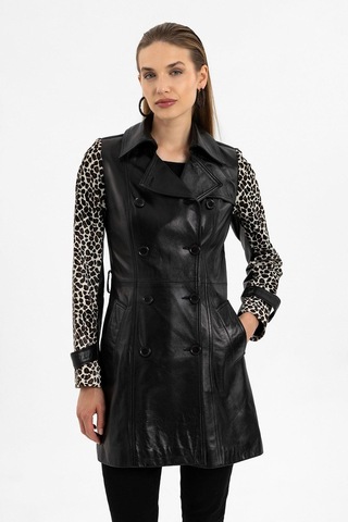 Kelia Siyah Kadın Hakiki Deri Kaban-siyah Siyah