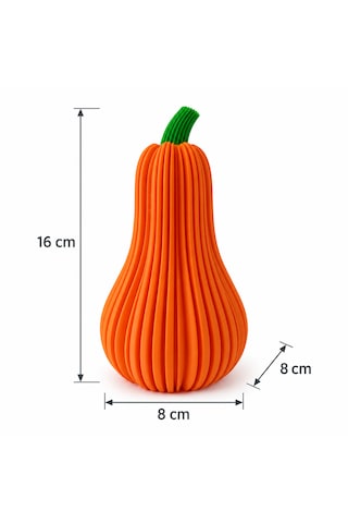Kabak Formlu Dekoratif Led Işıklı Muhafazası Sonbahar Ve Cadılar Bayramı Süsü 16 X 8 X 8 Cm Turuncu