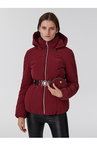 Regular Fit Kadın Mont Bordo