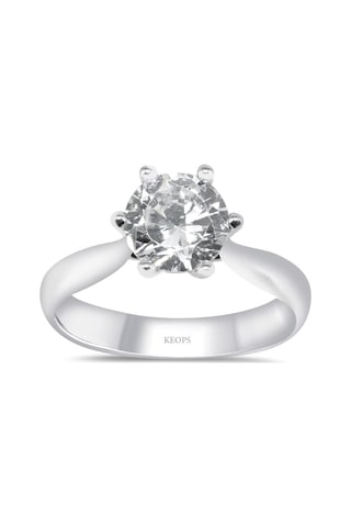 1 Karat E Renk Pırlanta Vintage Tektaş Yüzük-hrd Sertifikalı