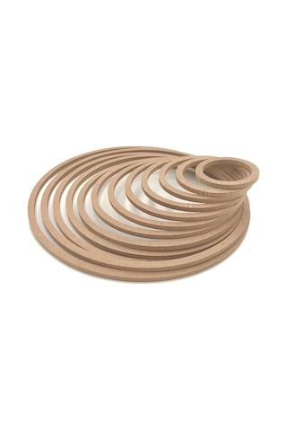 12'li Ham Mdf, 8mm Kalınlık, 30 Cm Kasnak, Boyanabilir Vidasız Kasnak, Makrome Halkası, Düş Kapanı