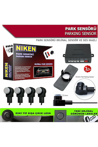 Niken Lens Ses İkazlı Park Sensörü Siyah