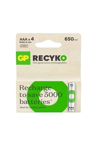 Gp Aa 1300 Mah Şarjlı Recharge Kalem Pil 4'lü Paket Gp1300aahvc-2tlb4