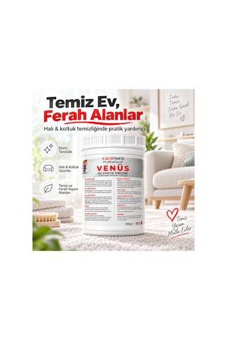 Professional Venüs Halı Ve Koltuk Tozu 850 Gr Ultra Konsantre Kalıcı Ferahlık Tüm Makinelerle Uyumlu Tekli