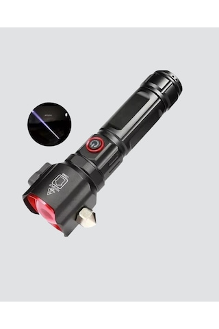 Ceylan Adam Çekiçli Pusulalı Acil Durum Feneri Usb Şarjlı Çok Fonksiyonlu Çok Renkli