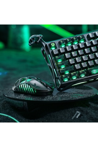 Gravastar Mercury K98 Pro Mekanik Kablosuz Gaming Klavye Phantom Black, İngilizce Q, Ufo Switch %9