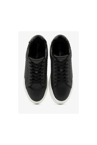 Calvin Klein Chunky Cupsole Laceup Lth Aop Kadın Siyah Günlük Spor Ayakkabı-12257 Siyah