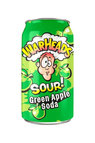 Warheads Sour Green Apple Soda - Ekşi Elma Aromalı Gazlı İçecek 330ml