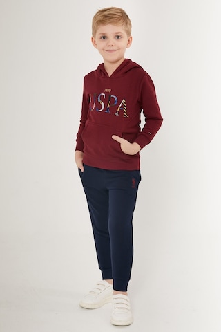 U.s. Polo Assn Beauty Girl Bordo Erkek Çocuk Eşofman Takımı Bordo - Lacivert
