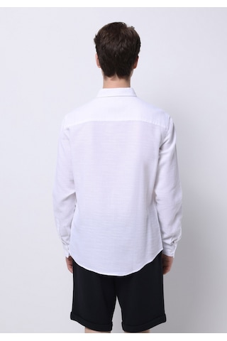 Colin's Colins Slim Fit Shirt Neck Düz Erkek Beyaz Uzun Kol Gömlek Cl1074508 Q1.v1 Wht Beyaz
