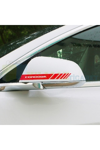 Seat Leon Ibiza Toledo Yan Dikiz Ayna Kapağı Şerit Sticker Etiket 20 X 2 Cm
