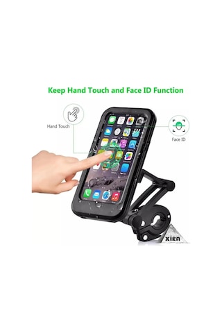 Su Geçirmez Scooter Motor Bisiklet Telefon Tutucu 360 Ayarlanabilir Kapaklı Dokunmatik B-t X-91