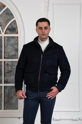 Regular Fit Yünlü Dik Yaka Astarlı Içi Elyaflı Kaşe Mont 001