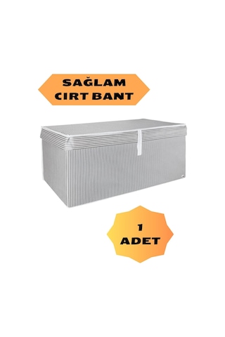 Kapaklı Kutu Hurç Maxi Boy Çok Amaçlı Kutu Hurç 50x40x30 - 17644 Keçe 1 Parça Gri 30 Derecede Yıkayı Renkli