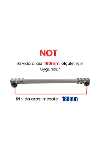 5 Adet Metal Halka Çizgili Mobilya Çekmece Dolap Kulpu Krom-beyaz 160mm Krom - Beyaz