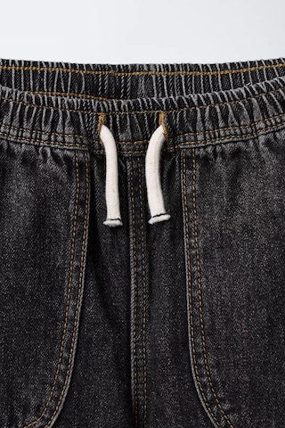 Magu Erkek Çocuk Pamuklu Siyah Denim Jogger Pantolon Büyük Cepli, Lastik Belli Antrasit